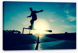 Skateboarder silhouette Stretched Canvas 40084210