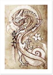 Dragons Art Print 40156098