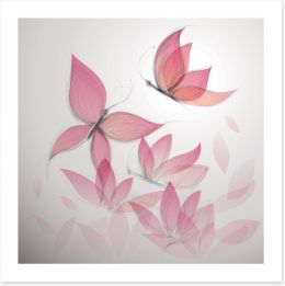 Butterfly flowers Art Print 40570528