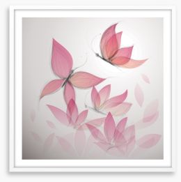 Butterfly flowers Framed Art Print 40570528