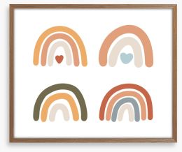 Four rainbows Framed Art Print 405910419