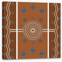 Aboriginal Art Stretched Canvas 40758003
