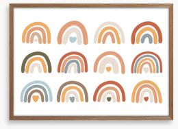 Twelve rainbows Framed Art Print 407777209