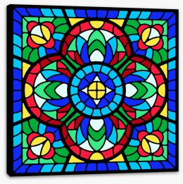 Stained Glass Stretched Canvas 408258574