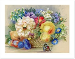 The flower basket Art Print 40854763