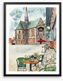 The cathedral cafe Framed Art Print 409428298