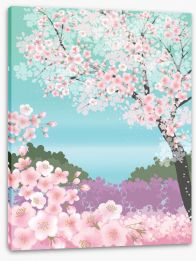 Spring Stretched Canvas 410611869