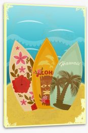 Retro Hawaiian surf Stretched Canvas 41072435