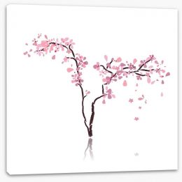 Sakura silhouette Stretched Canvas 41237102