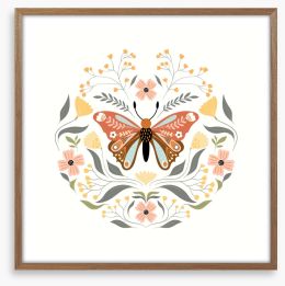 Boho butterfly Framed Art Print 413463240