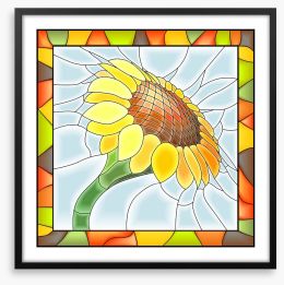 The sunflower window Framed Art Print 41385854