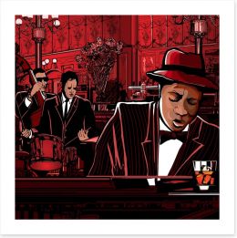 The jazz bar Art Print 41525723