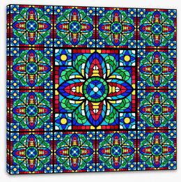 Stained Glass Stretched Canvas 416333595