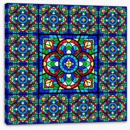 Stained Glass Stretched Canvas 416333821