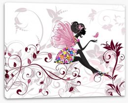 Flower fairy with butterflies Stretched Canvas 41865317