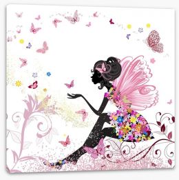 Flower fairy with butterflies Stretched Canvas 41865319