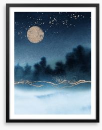 Moondust shadows Framed Art Print 419511172