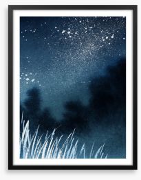 Milky Way shadows Framed Art Print 419511624