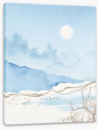 Moonrise blues Stretched Canvas 420153429