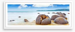 Boulders on the beach Framed Art Print 42106980
