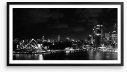 Sydney harbour at night Framed Art Print 42190413