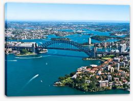 Majestic Sydney Harbour and Bridge Stretched Canvas 42193631