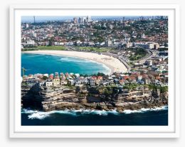 Bondi Beach aerial view Framed Art Print 42240985