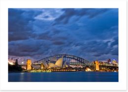 Sydney Harbour twilight Art Print 42287451