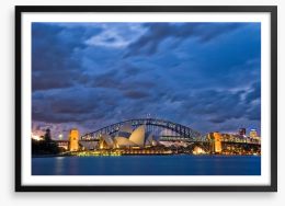 Sydney Harbour twilight Framed Art Print 42287451