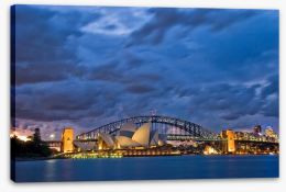 Sydney Harbour twilight Stretched Canvas 42287451