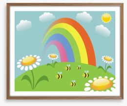 Summer rainbow Framed Art Print 42297295