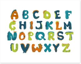 Alphabet and Numbers Art Print 423030444