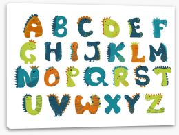 Alphabet and Numbers Stretched Canvas 423030444