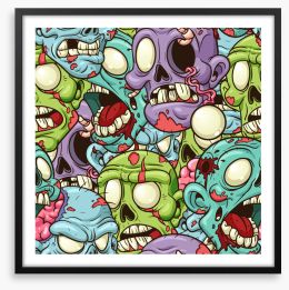 Zombie crush Framed Art Print 423122365
