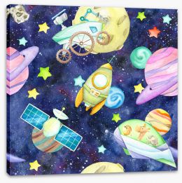 Rockets and Robots Stretched Canvas 425488402