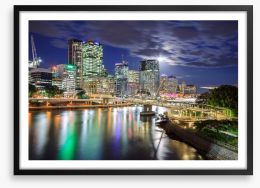 Brisbane by night Framed Art Print 42584020