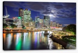 Brisbane by night Stretched Canvas 42584020