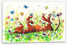 Happy dog Stretched Canvas 42702950