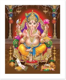 Ganesha in the palace Art Print 427407418
