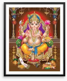Ganesha in the palace Framed Art Print 427407418