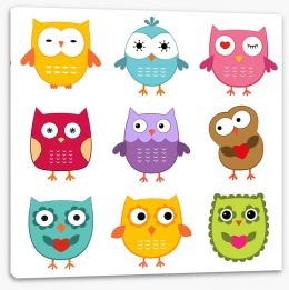 Owls Stretched Canvas 42925071
