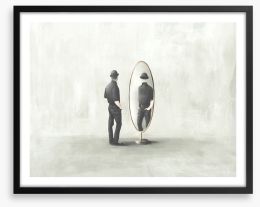 Man in the mirror Framed Art Print 429652434