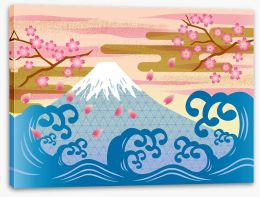 Mt. Fuji spring Stretched Canvas 43015252