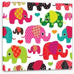 Elephants Stretched Canvas 43173226