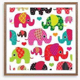 Elephants Framed Art Print 43173226