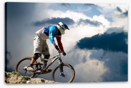Mountain bike storm Stretched Canvas 43189455