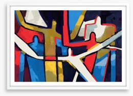 Mondrian men II Framed Art Print 434701480