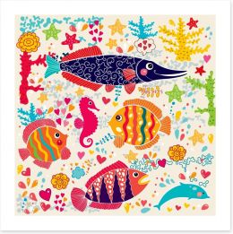 Happy fish Art Print 43713580