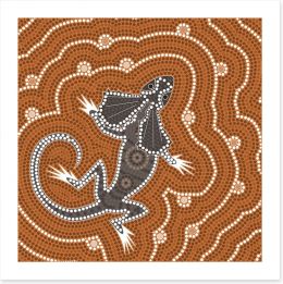 The outback lizard Art Print 43764090