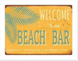 Vintage beach bar Art Print 44063152